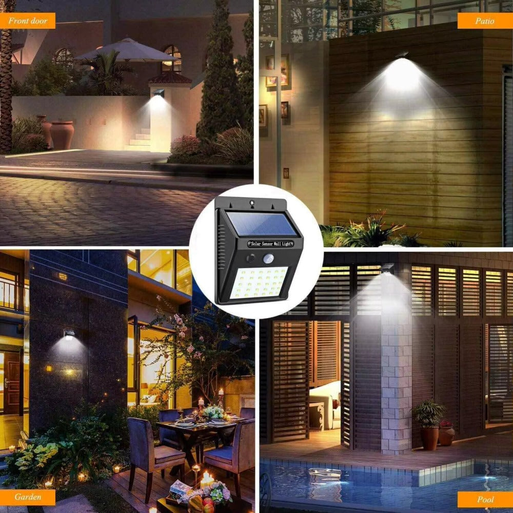 30 Led Outside Light Wall Mounted Exterior Night Security Solar Motion Sensor Outdoor Wall Light,Solar Wall Light