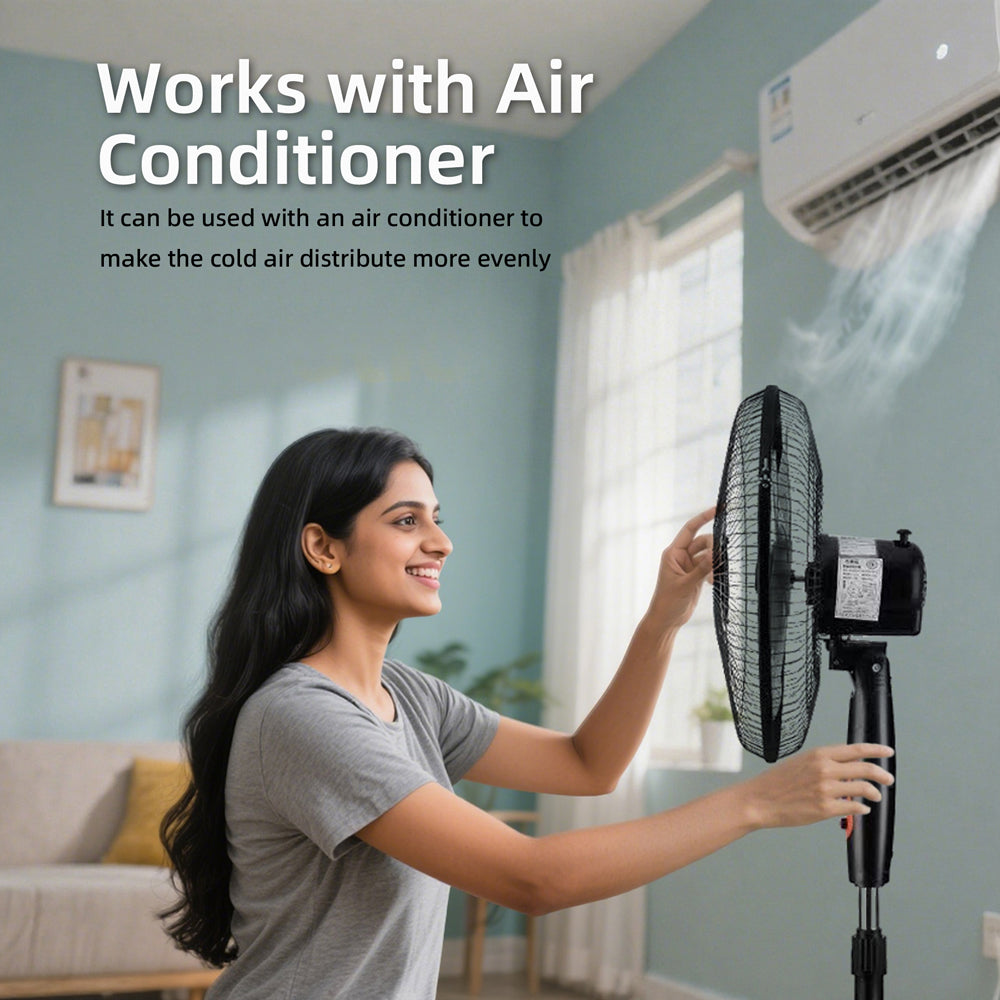 floor fan 5 blades silent standing fan for bedroom&amp;living room