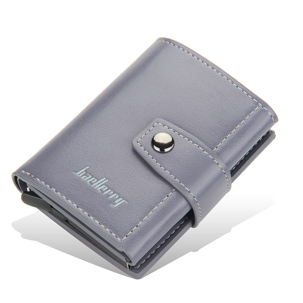 2024 Men Wallet RFID Blocking Protected Aluminium Box PU Leather Wallets with Money Clip Designer Cardholder Credit Card Holder