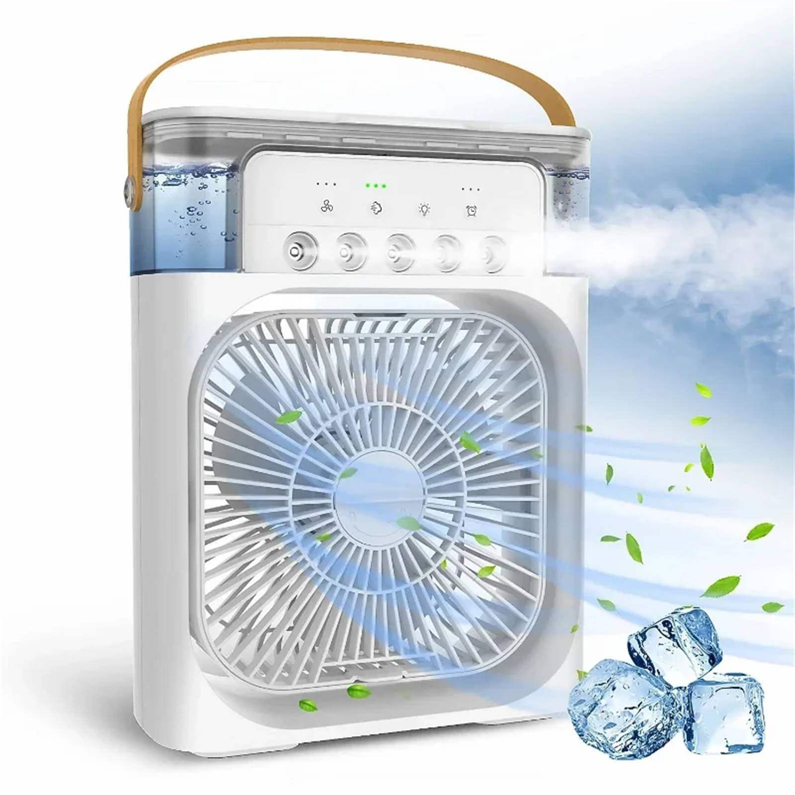 3 Speed USB Mini Air Cooler Portable Mini Air Conditioner 3 in 1 Effective Evaporative Personal Air Cooler