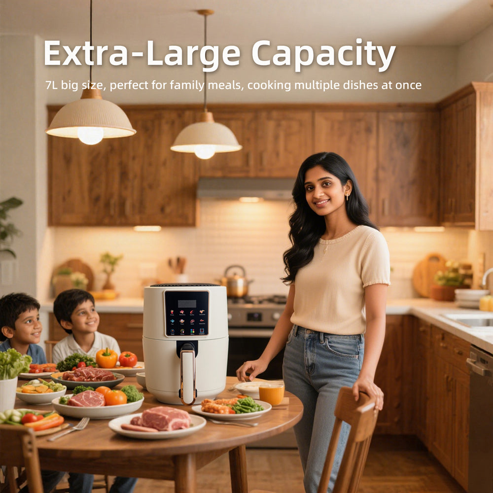 Household Air Fryer Multi-function Large Capacity Fully Automatic Smokeless Electric Non-Stick French Fries Machine