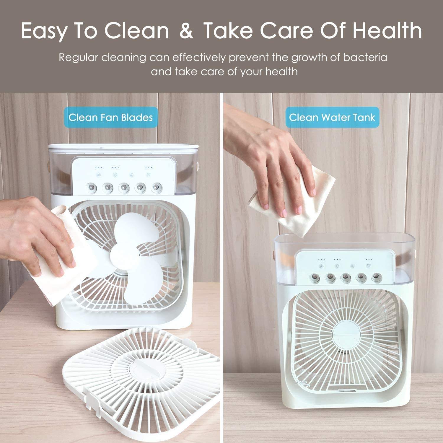 3 Speed USB Mini Air Cooler Portable Mini Air Conditioner 3 in 1 Effective Evaporative Personal Air Cooler