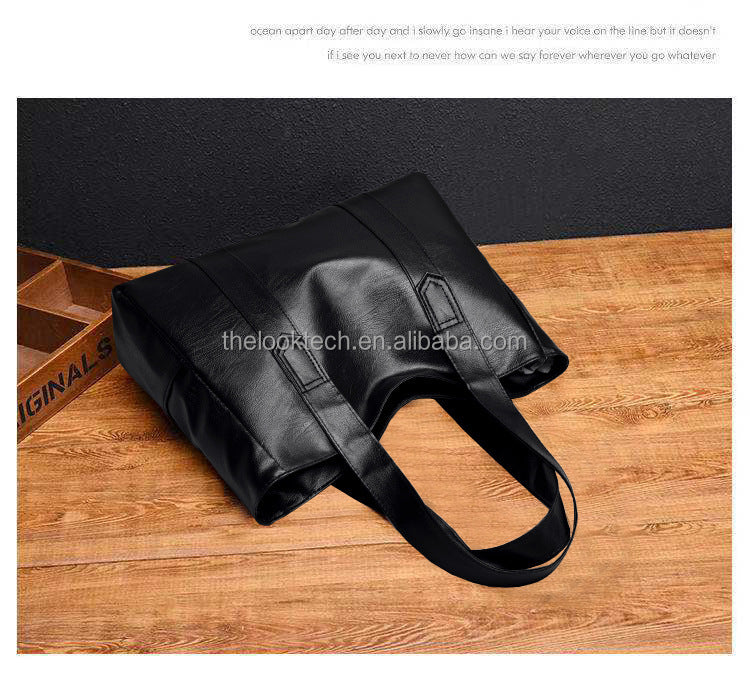 Spacious Tote Bag for Women - Versatile Commuter Handbag with Shoulder Strap Mommy Bag One Shoulder Handbag Soft Leather