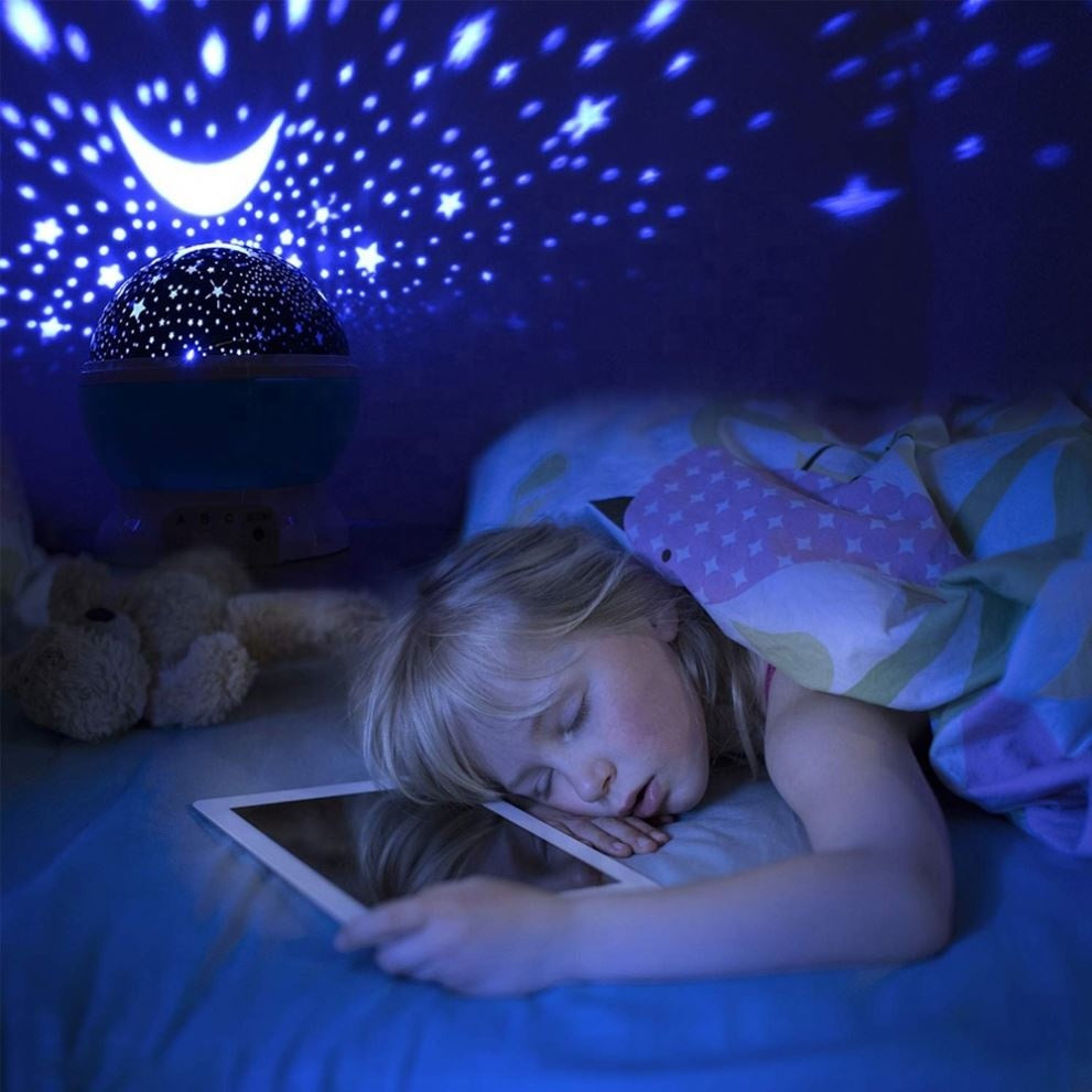 Galaxy Projector Starry Sky Rotating LED Night Light, Children Bedroom Star Moon Lamp for Kids Gift