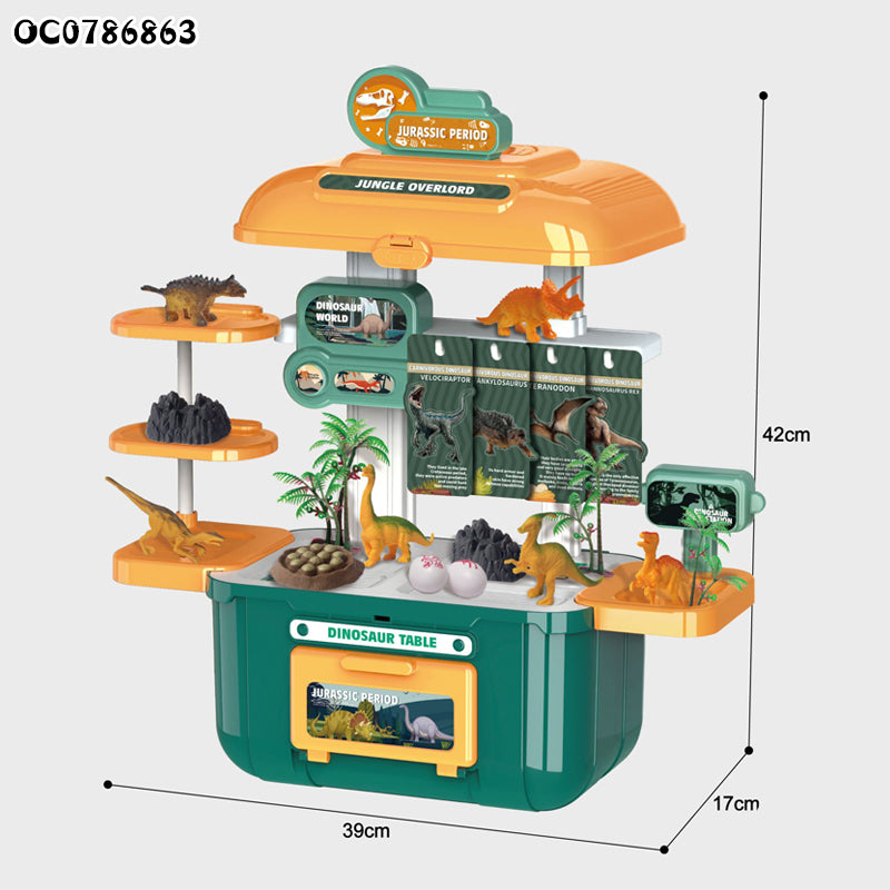 Pretend Play Set Table Dinosaur Toys 2026 With Storage Box for Kids