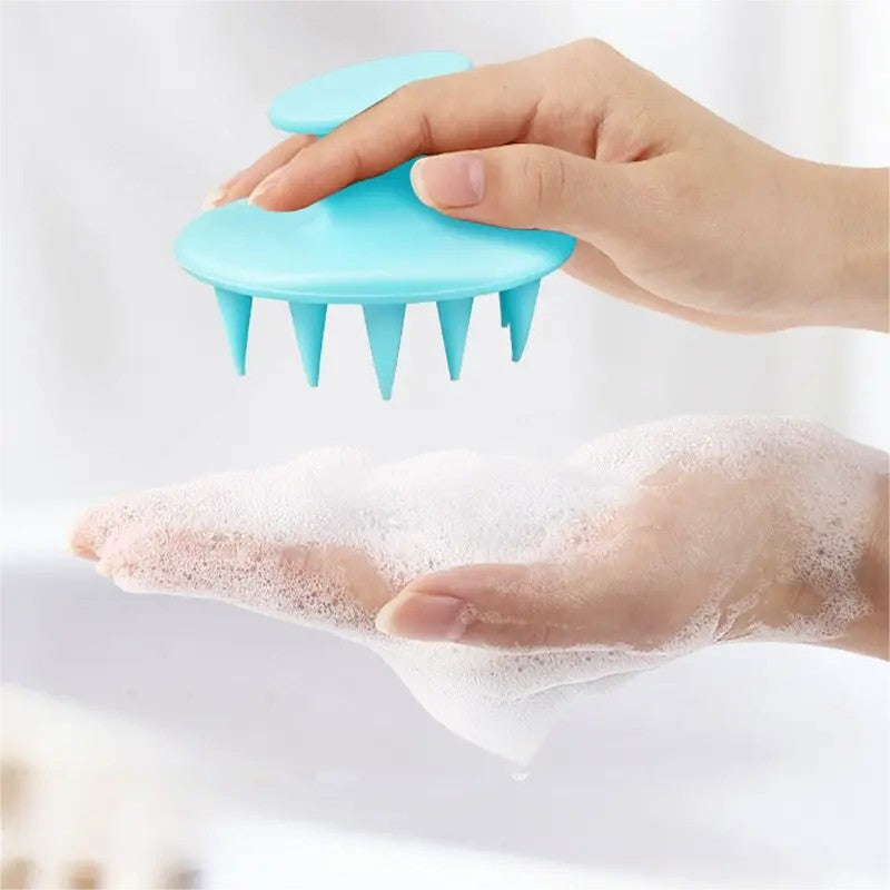 Silicone Hair Scalp Massager Shampoo Brush Hair Scrubber Waterproof Massager Shampoo Hair Brush