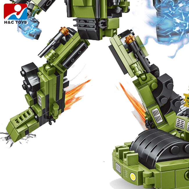 New Version Building Blocks Assembled Model Toy for Kids Road Roller Engineering Machine Two Ways Changed