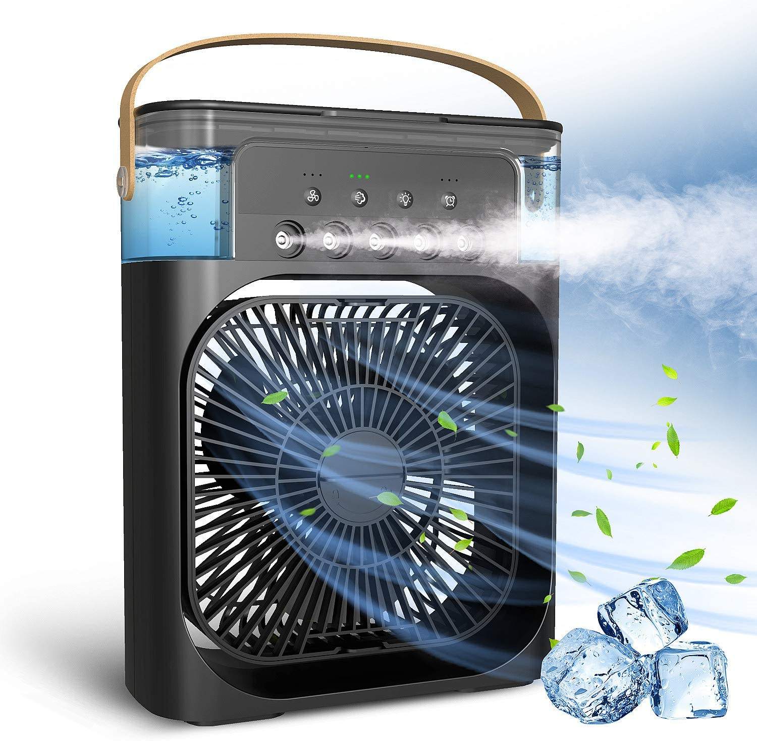 3 Speed USB Mini Air Cooler Portable Mini Air Conditioner 3 in 1 Effective Evaporative Personal Air Cooler