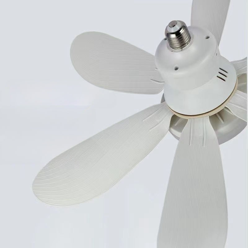 New Six-Blade E27 Screw Base Fan Light, Bedroom Living Room Ceiling Fan Light with Super Large Wind Power and Quiet Operation