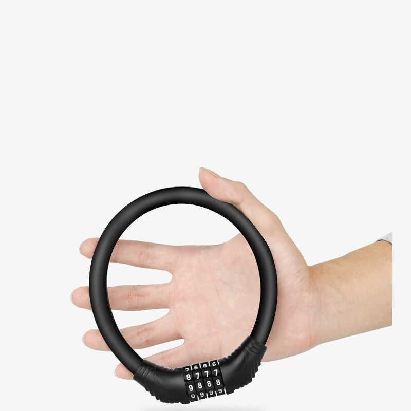 Portable Combination Padlock with Ring Lock for Bicycle Theft Prevention
