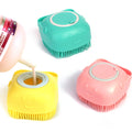 Pet Brushes Bath Massage Brush Shampoo Dispenser Dog Grooming Brush