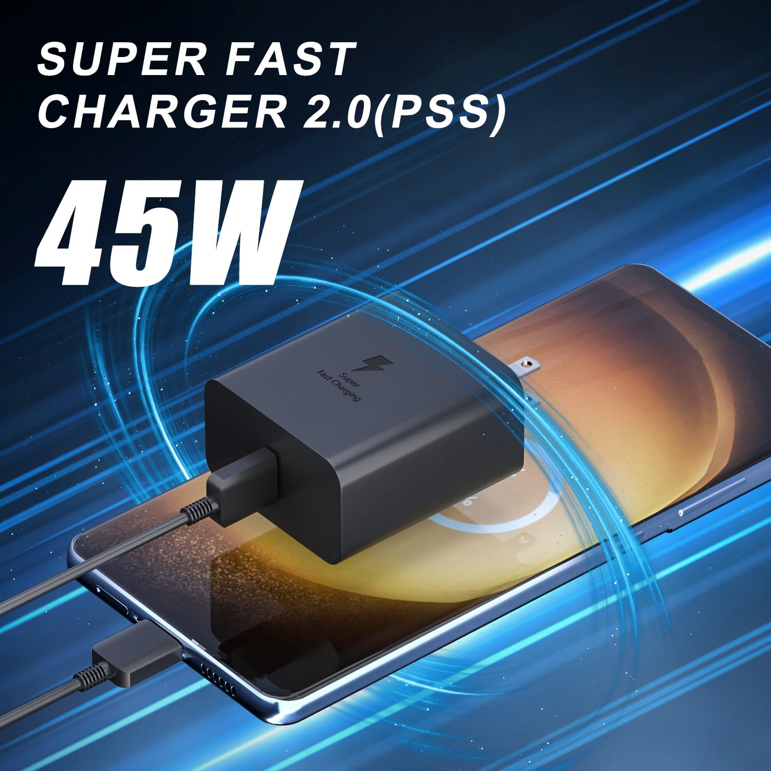 PD 45W High Power Charging Speed Adapter Original Samsung Wall Charger Apply to Note 10/Note 20