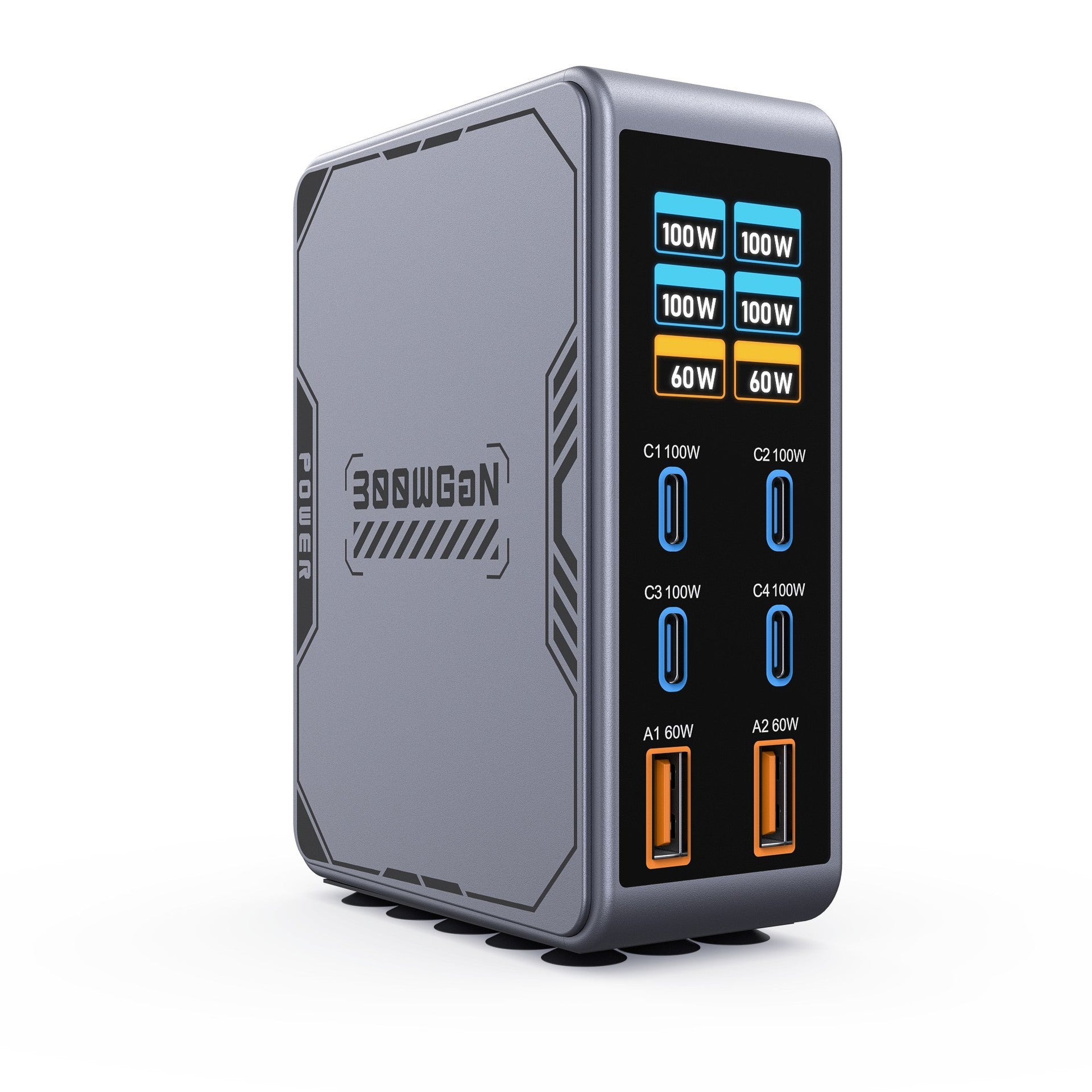 300W 6-Port 100W 140W GaN Type-C USB-C Laptop Charger for Android