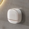 Wall Mounted Double Layer Soap Dish Eco-Friendly Adhesive Bar Soap Holder with Draining Tray Soap Holder with Drain
