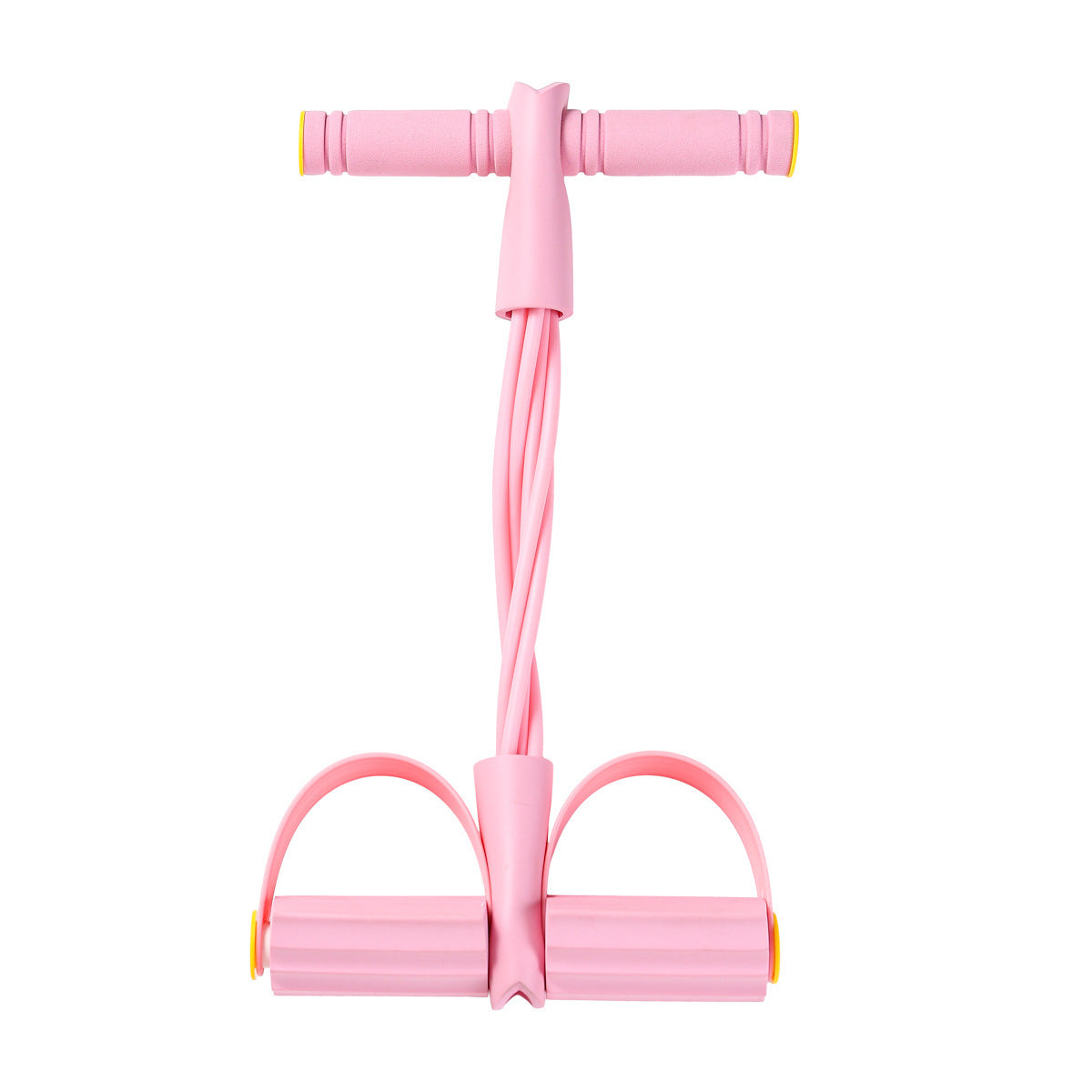 6-Tube High-Quality TPE Latex Fitness Elastic Foot Pedal Resistance Bands Sit-Up Pull Rope