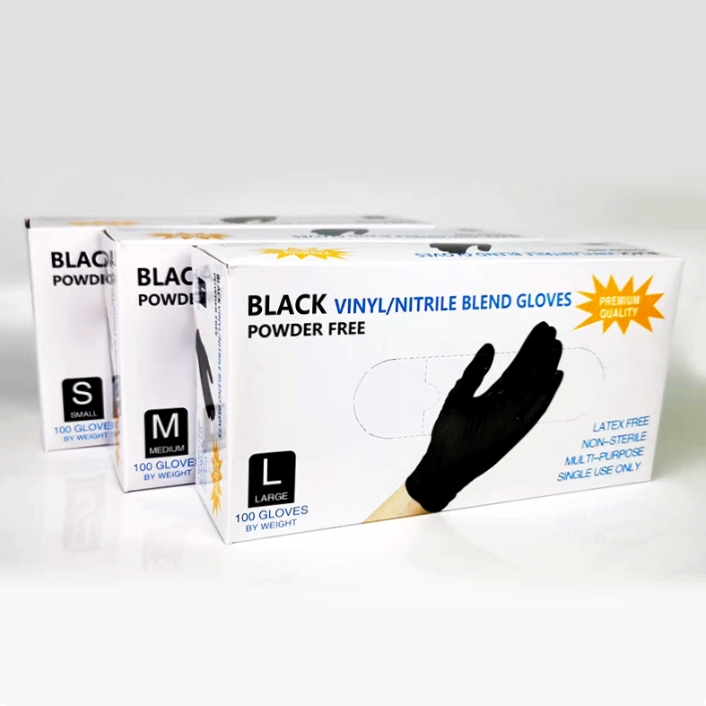 Black Thickened Disposable Gloves PVC Nitrile Rubber Protective Food-Grade Dishwashing