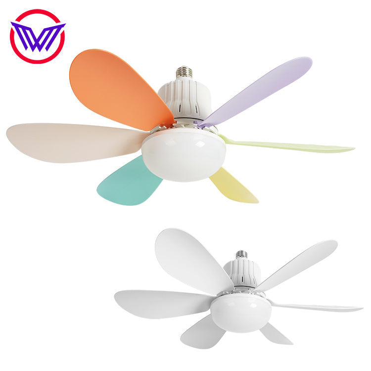 New Arrivals Indoor Bedroom E27 ABS Material Removable Blades Led Ceiling Fan with Light