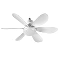 New Six-Blade E27 Screw Base Fan Light, Bedroom Living Room Ceiling Fan Light with Super Large Wind Power and Quiet Operation