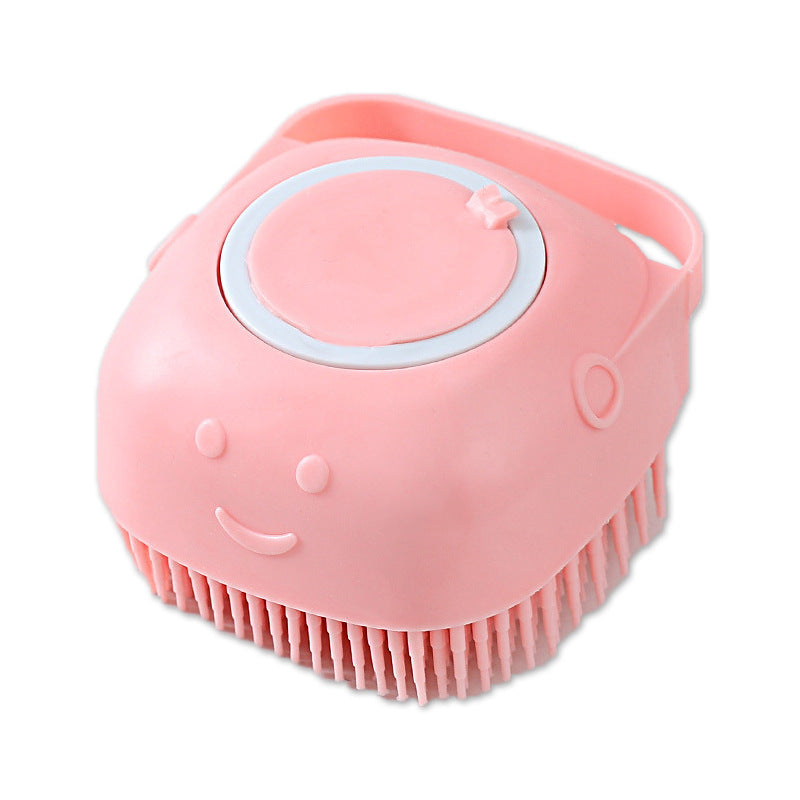 Pet Brushes Bath Massage Brush Shampoo Dispenser Dog Grooming Brush