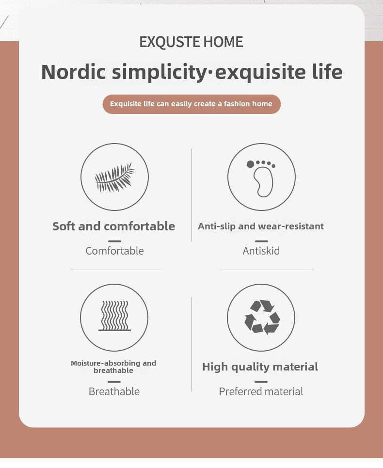 Modern Non-Slip Crystal Velvet Bath Mat Quick-Dry ABSorbent Floor Mat for Bathroom Doorway Wash Basin Bathtub Household Bathroom